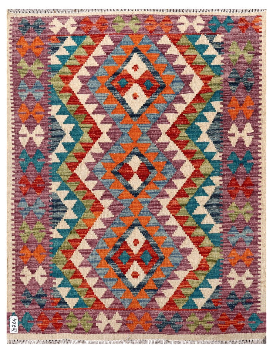 Maimana Afghanistan Kilim Rug - 116 x 90 cm-0