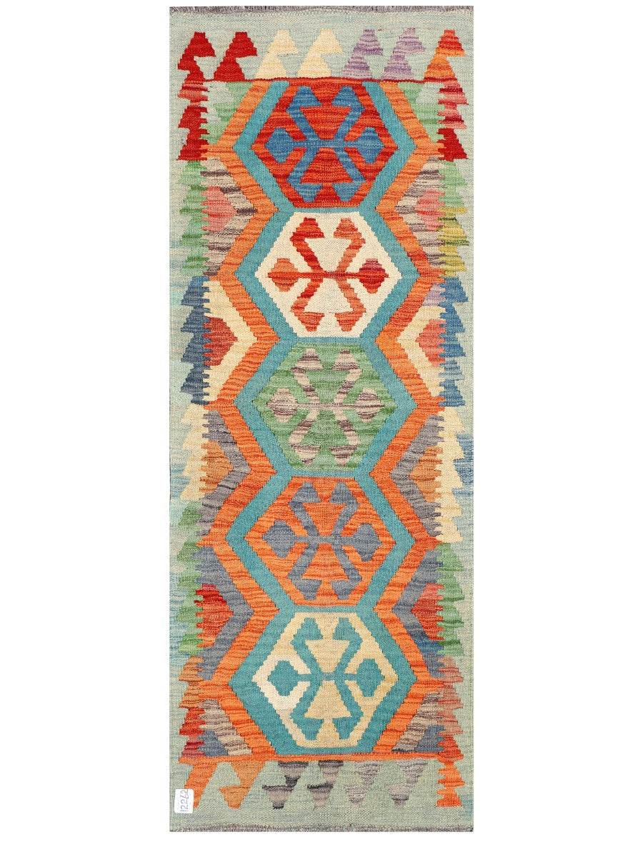 Maimana Afghanistan Kilim Rug - 166 x63 cm-0