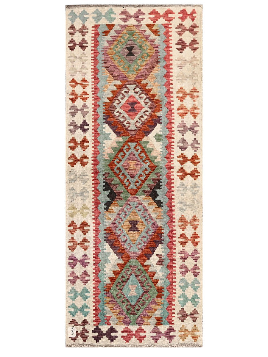 Maimana Afghanistan Kilim Rug - 196 x80 cm-0