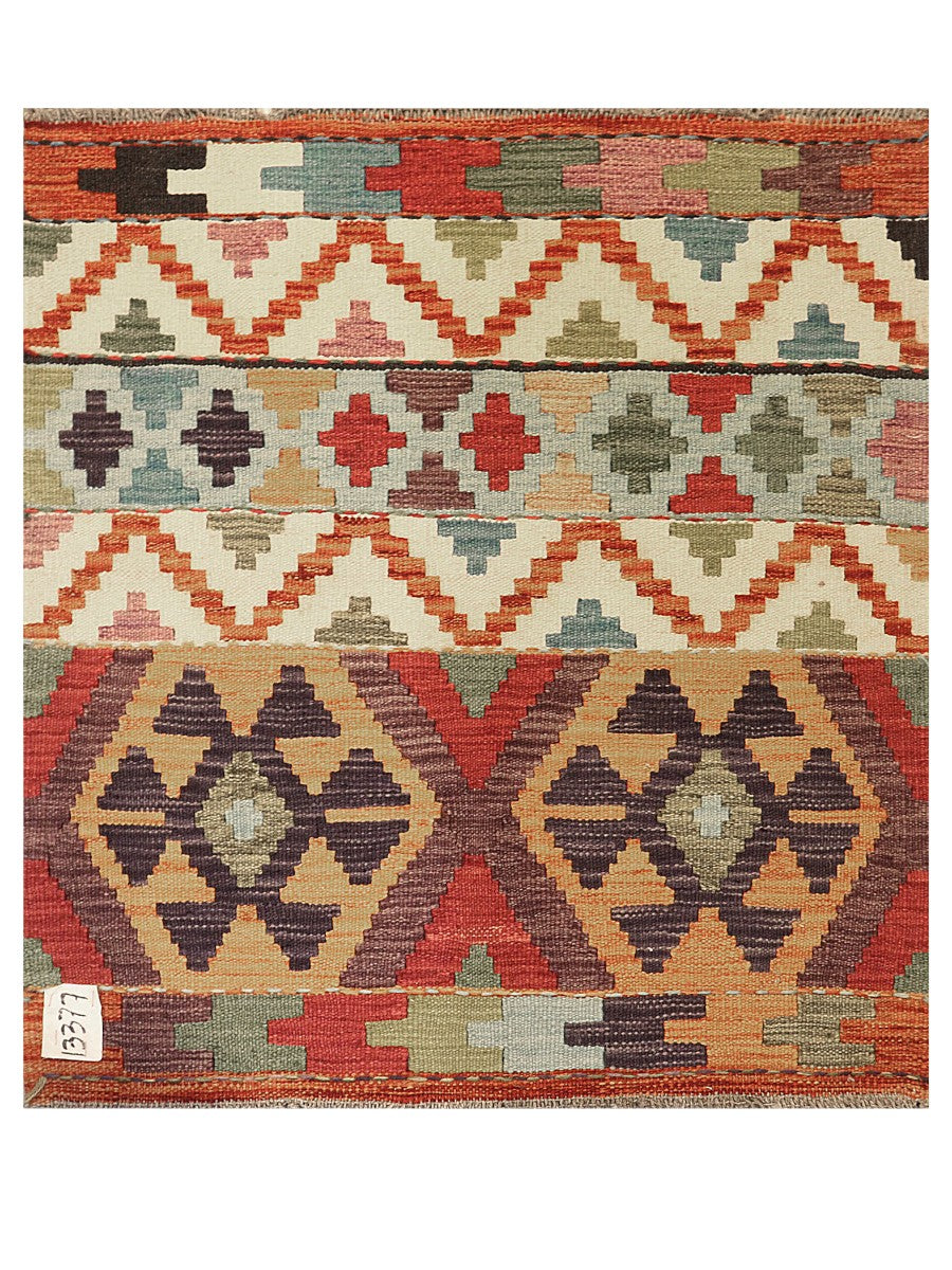 Maimana Afghanistan Kilim Rug - 82 x 77 cm-0