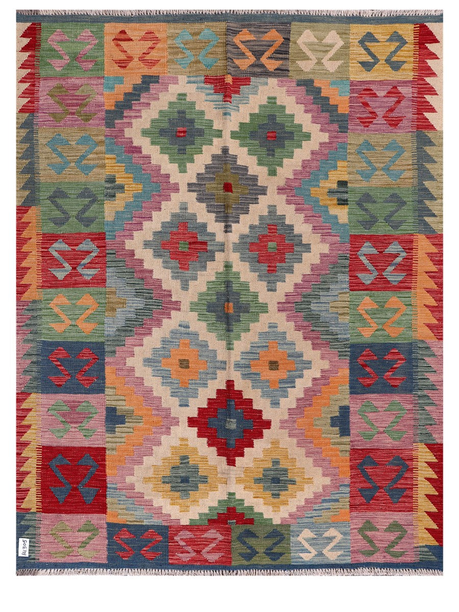 Maimana Afghanistan Kilim Rug - 207 x160 cm-0