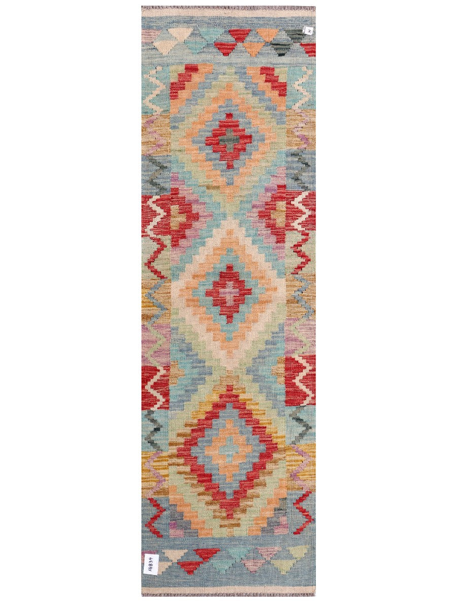 Maimana Afghanistan Kilim Rug - 205 x62 cm-0