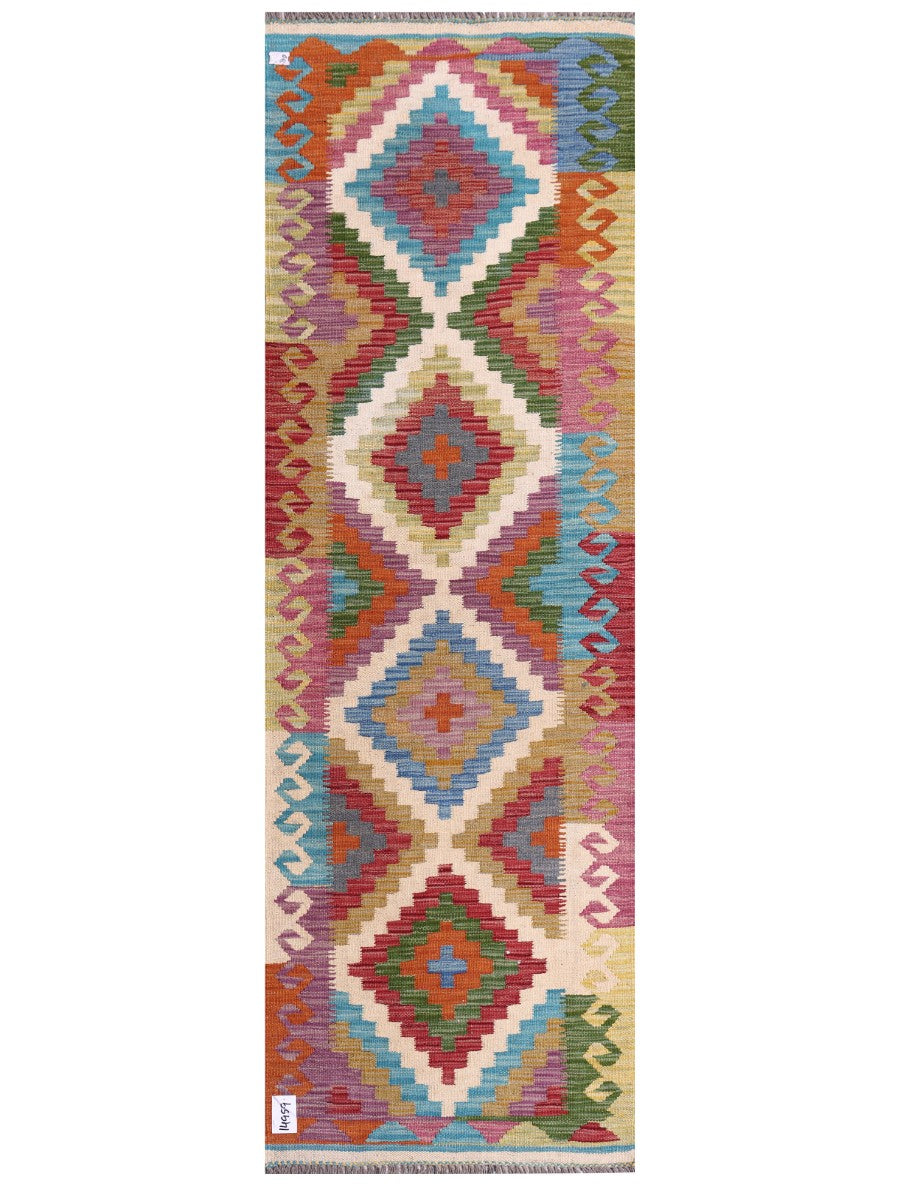Maimana Afghanistan Kilim Rug - 202 x66 cm-0