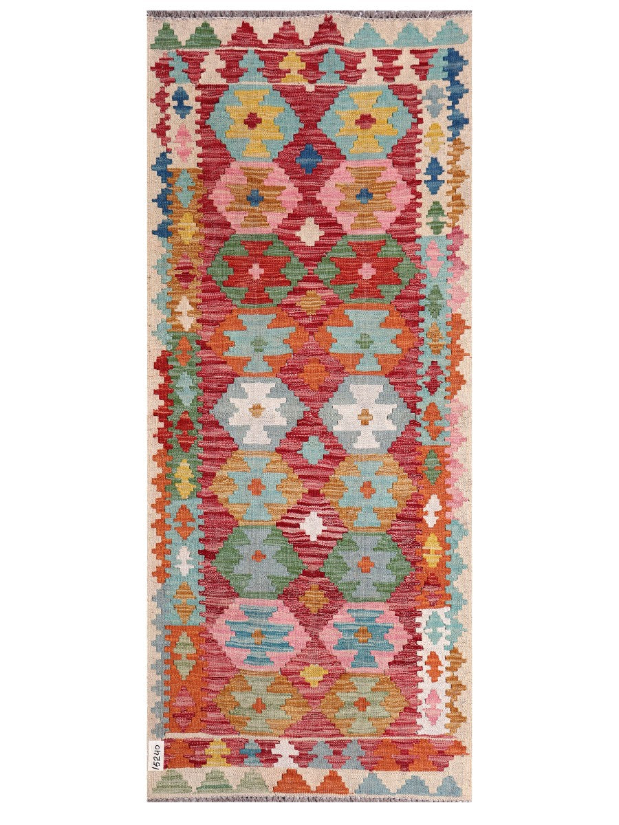 Maimana Afghanistan Kilim Rug - 192 x81 cm-0