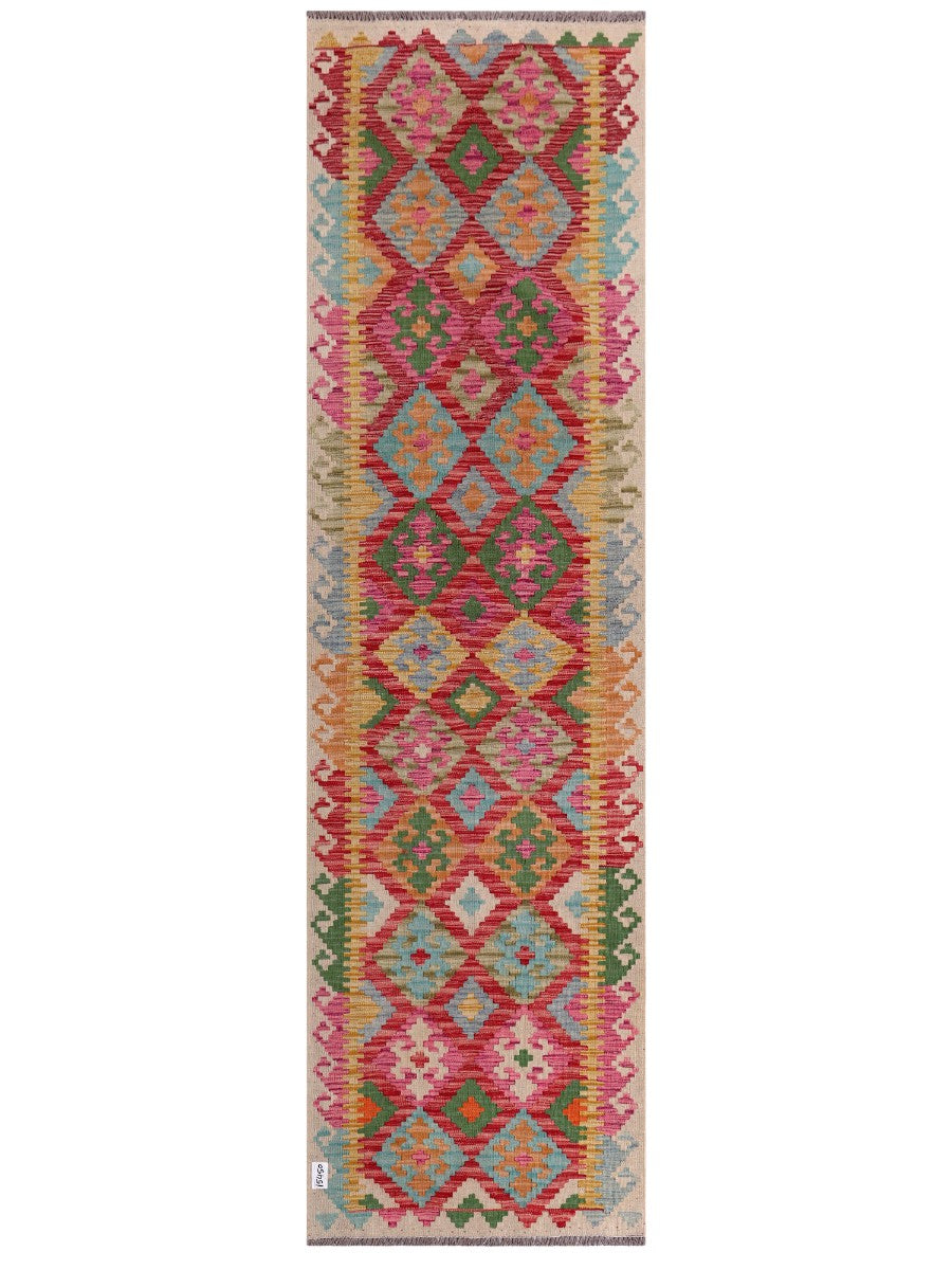 Maimana Afghanistan Kilim Runner - 293 x 82 cm-0