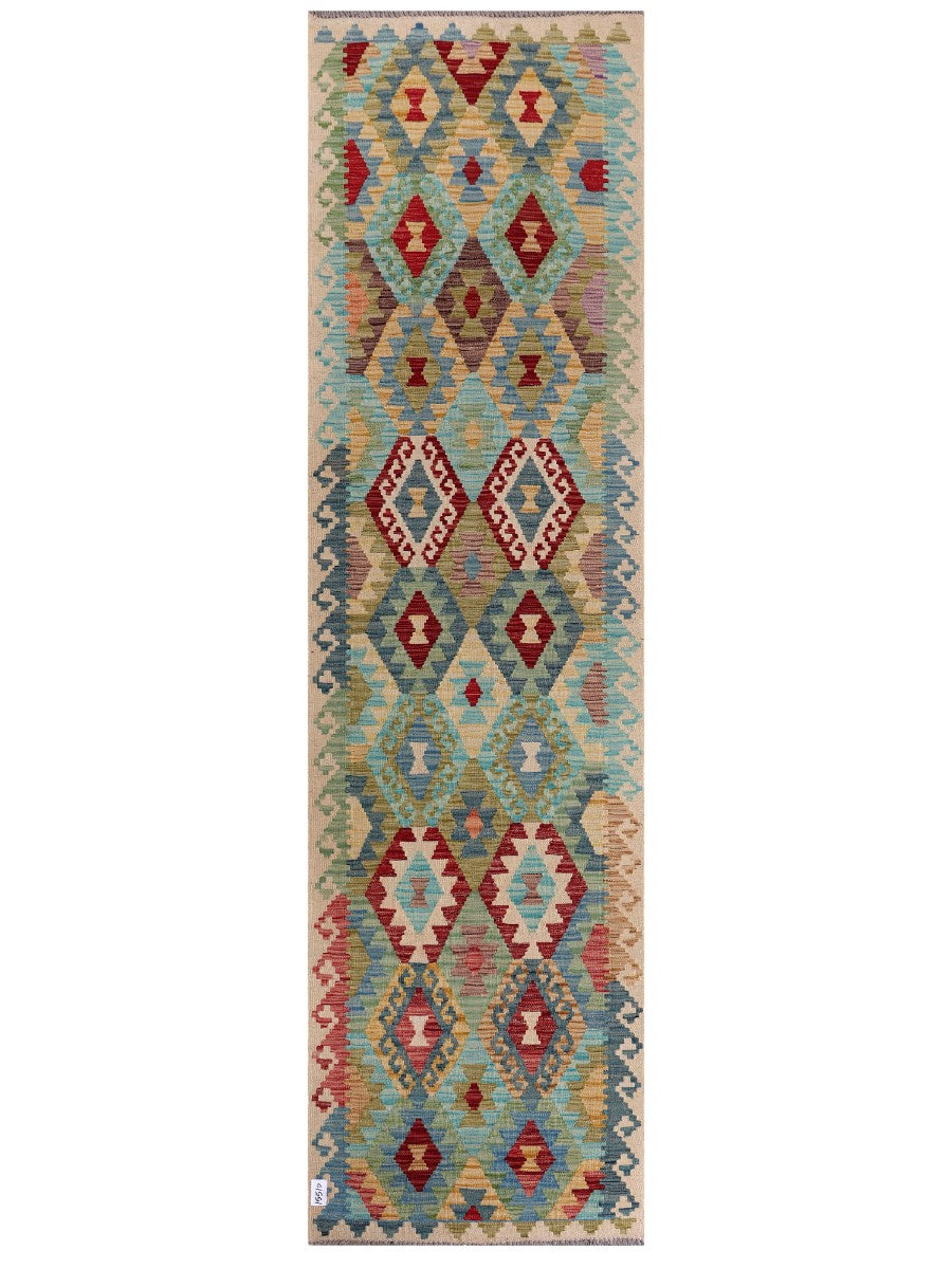 Maimana Afghanistan Kilim Runner - 303 x 84 cm-0
