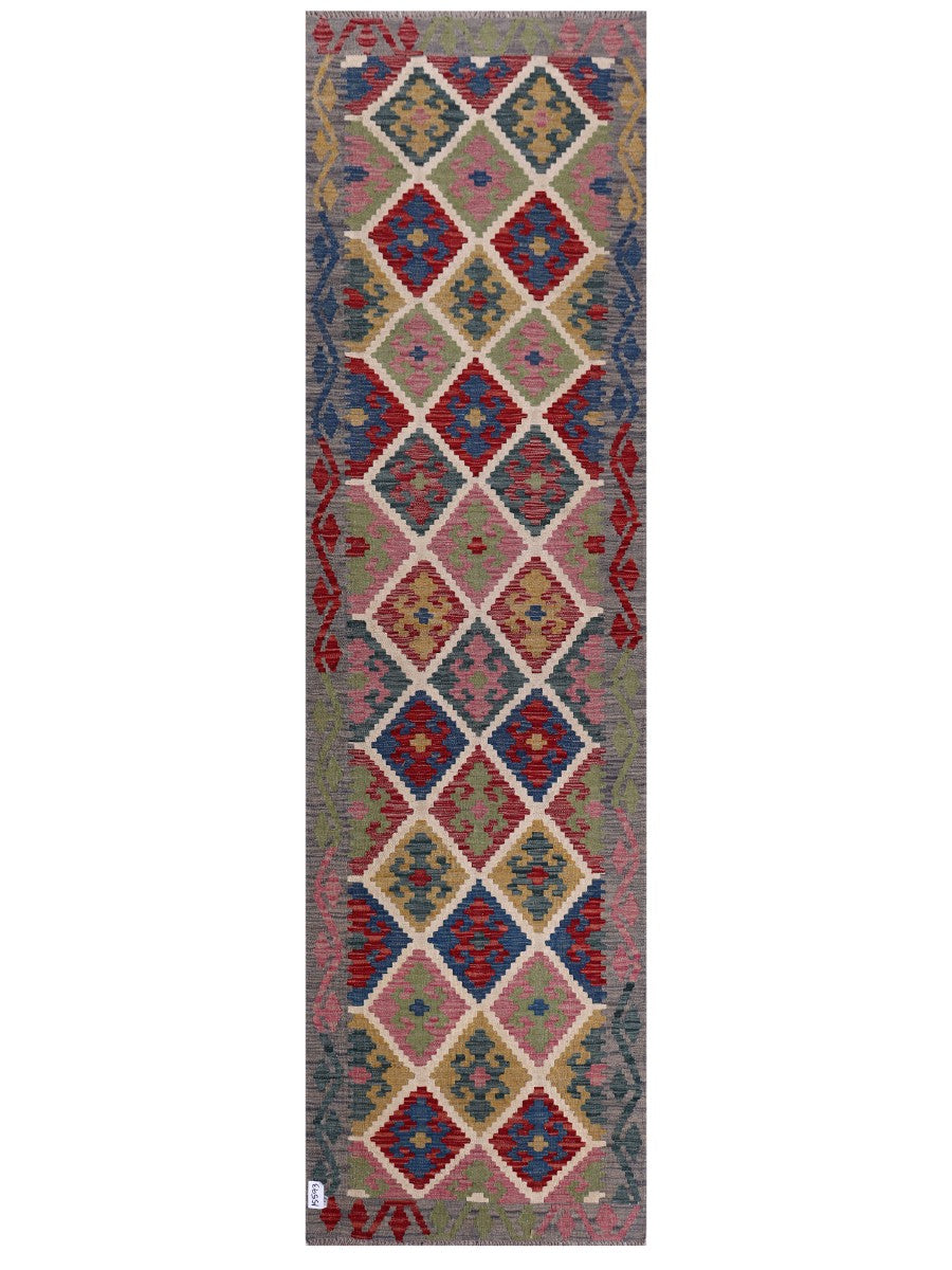 Maimana Afghanistan Kilim Runner - 306 x 86 cm-0