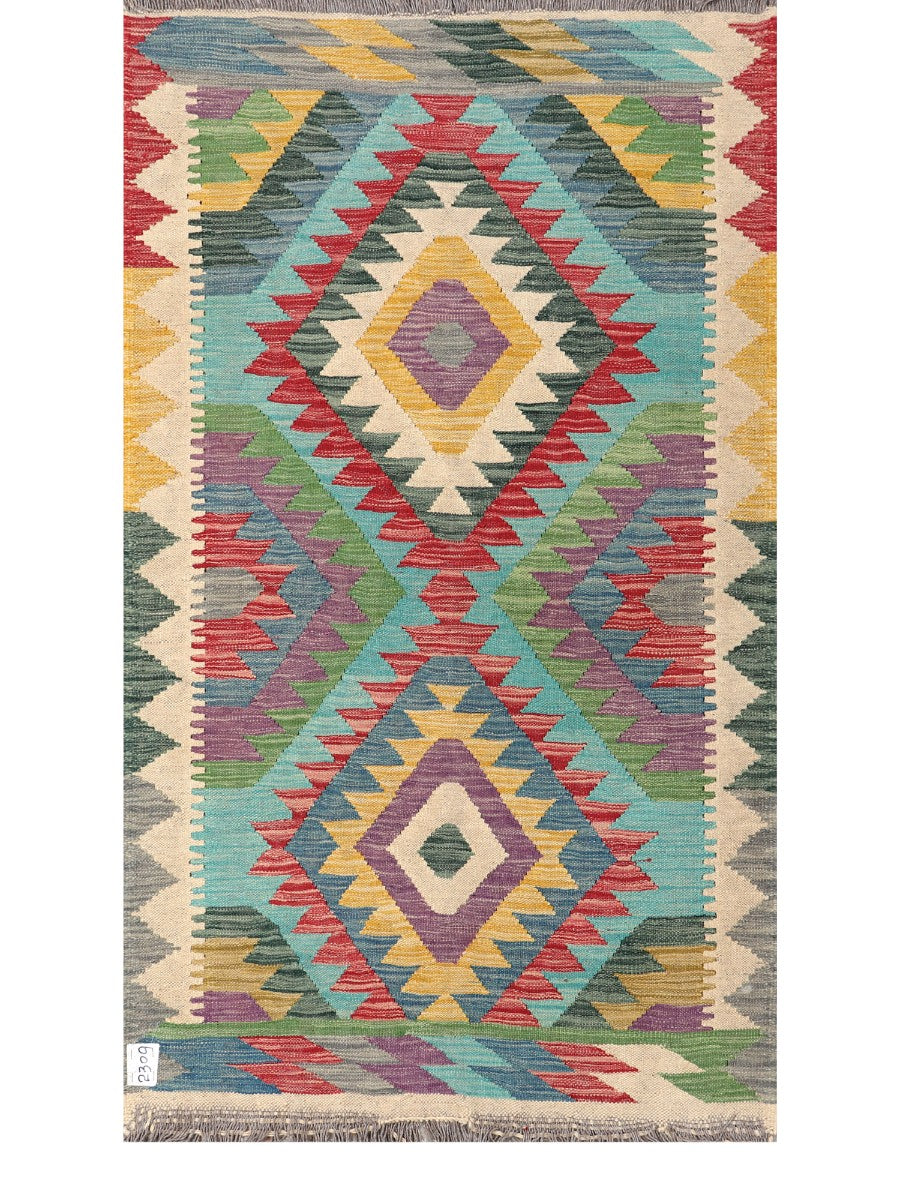 Maimana Afghanistan Kilim Rug - 158 x90 cm-0