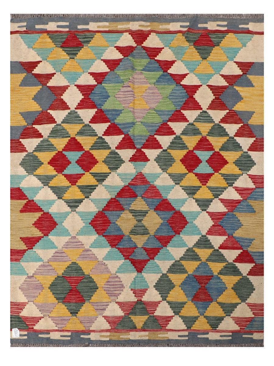 Maimana Afghanistan Kilim Rug - 198 x151 cm-0