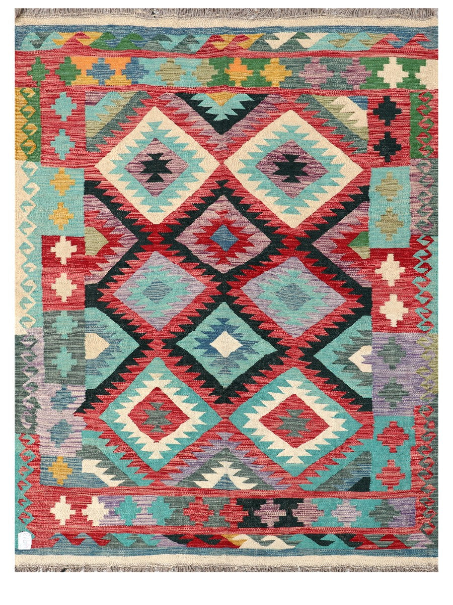 Maimana Afghanistan Kilim Rug - 202 x152 cm-0