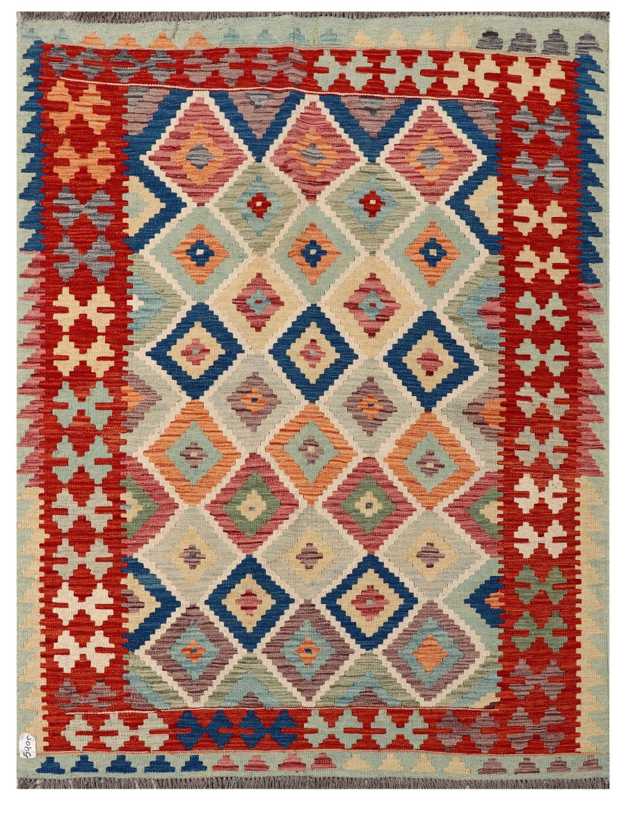 Maimana Afghanistan Kilim Rug - 195 x149 cm-0