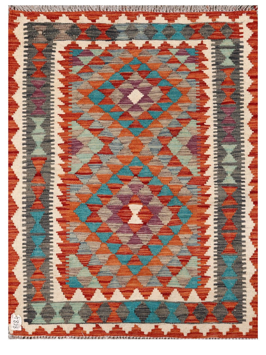 Maimana Afghanistan Kilim Rug - 119 x 89 cm-0