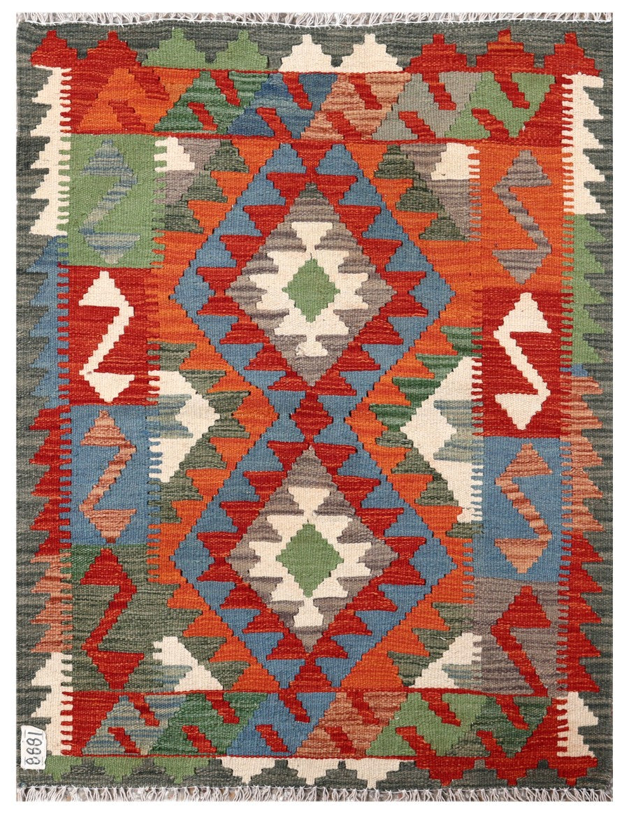 Maimana Afghanistan Kilim Rug - 111 x 85 cm-0
