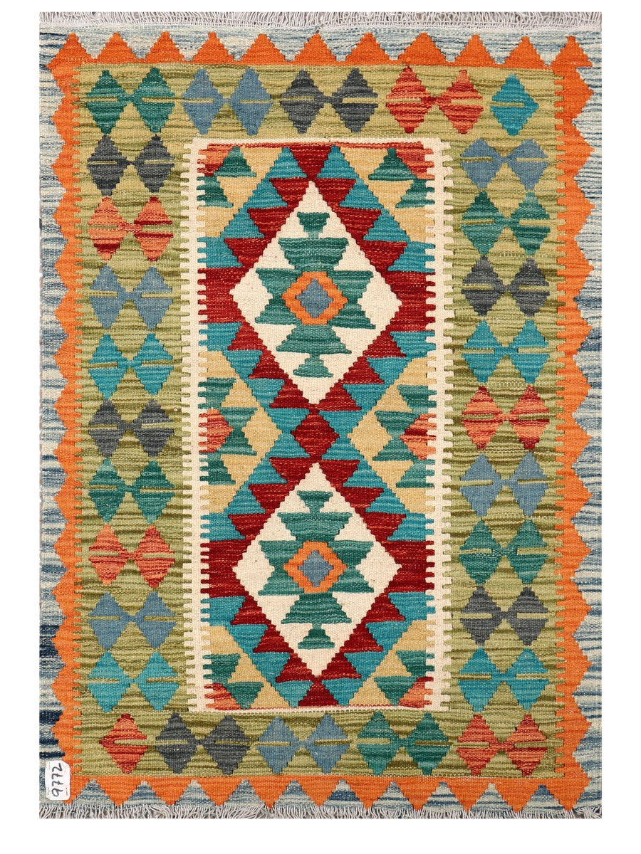 Maimana Afghanistan Kilim Rug - 122 x 85 cm-0
