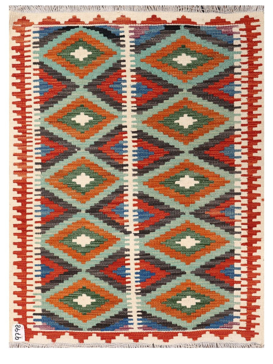Maimana Afghanistan Kilim Rug - 110 x 82 cm-0