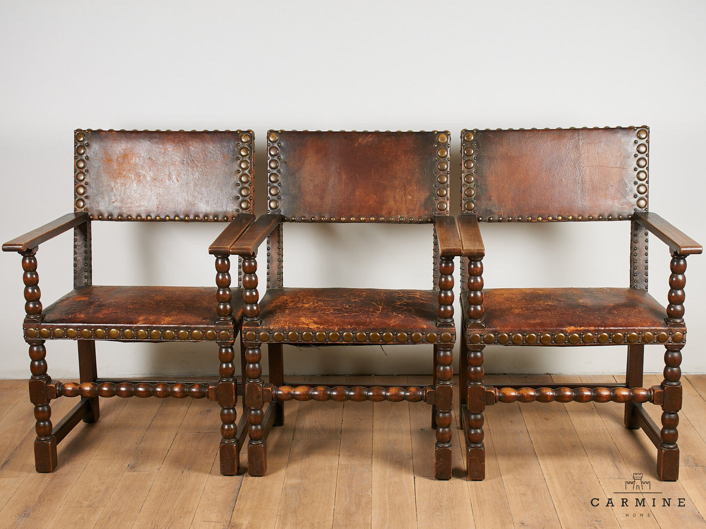 3 leather chairs