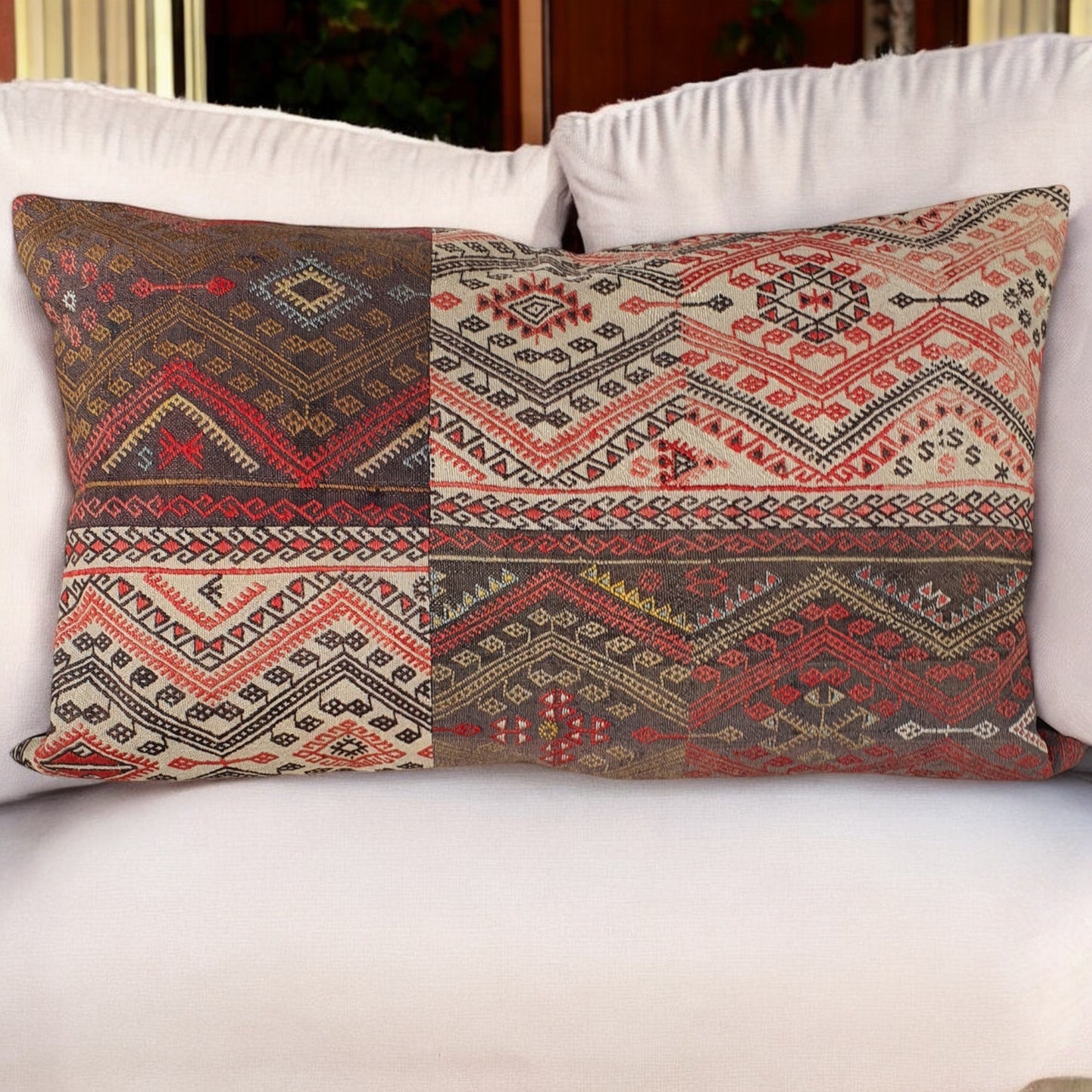 Echos of the Loom - Traditional kilim - Cushion Cover-9