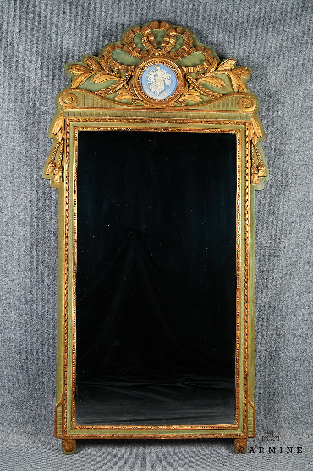 Mirror with wedgewood medallion, 18th century