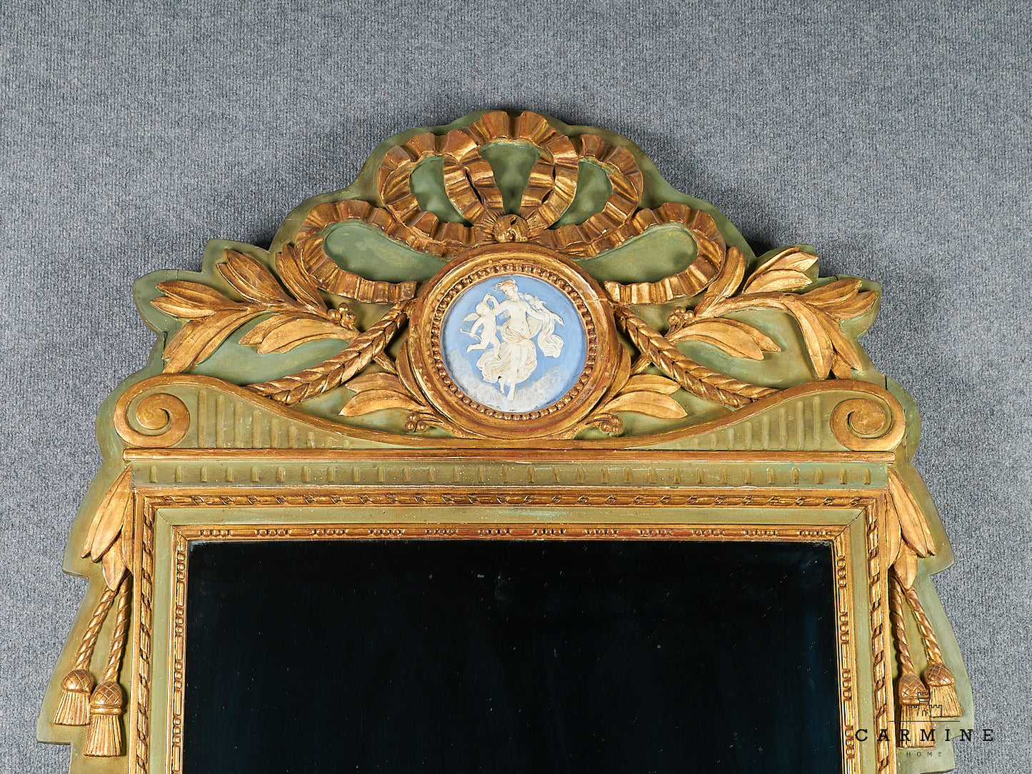 Mirror with wedgewood medallion, 18th century