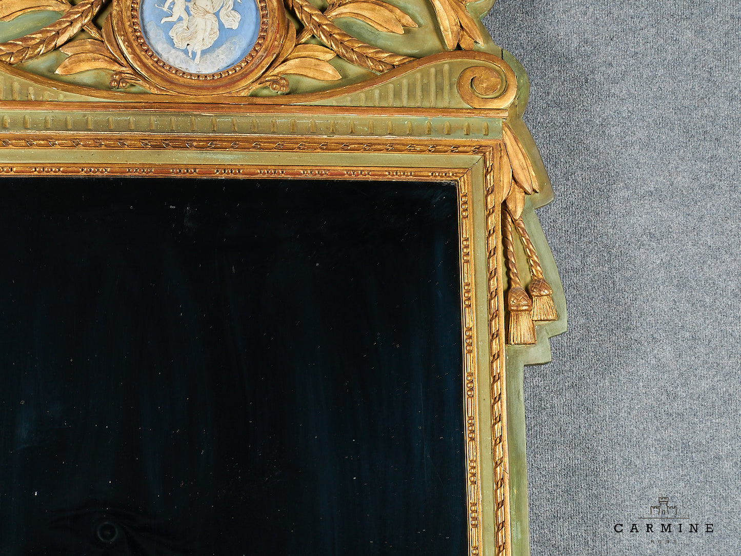 Mirror with wedgewood medallion, 18th century