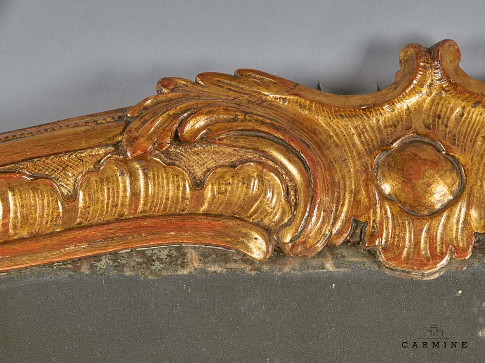 Handgeschnitzter vergoldeter Spiegel - Johann Friedrich Funk, Bern um 1750