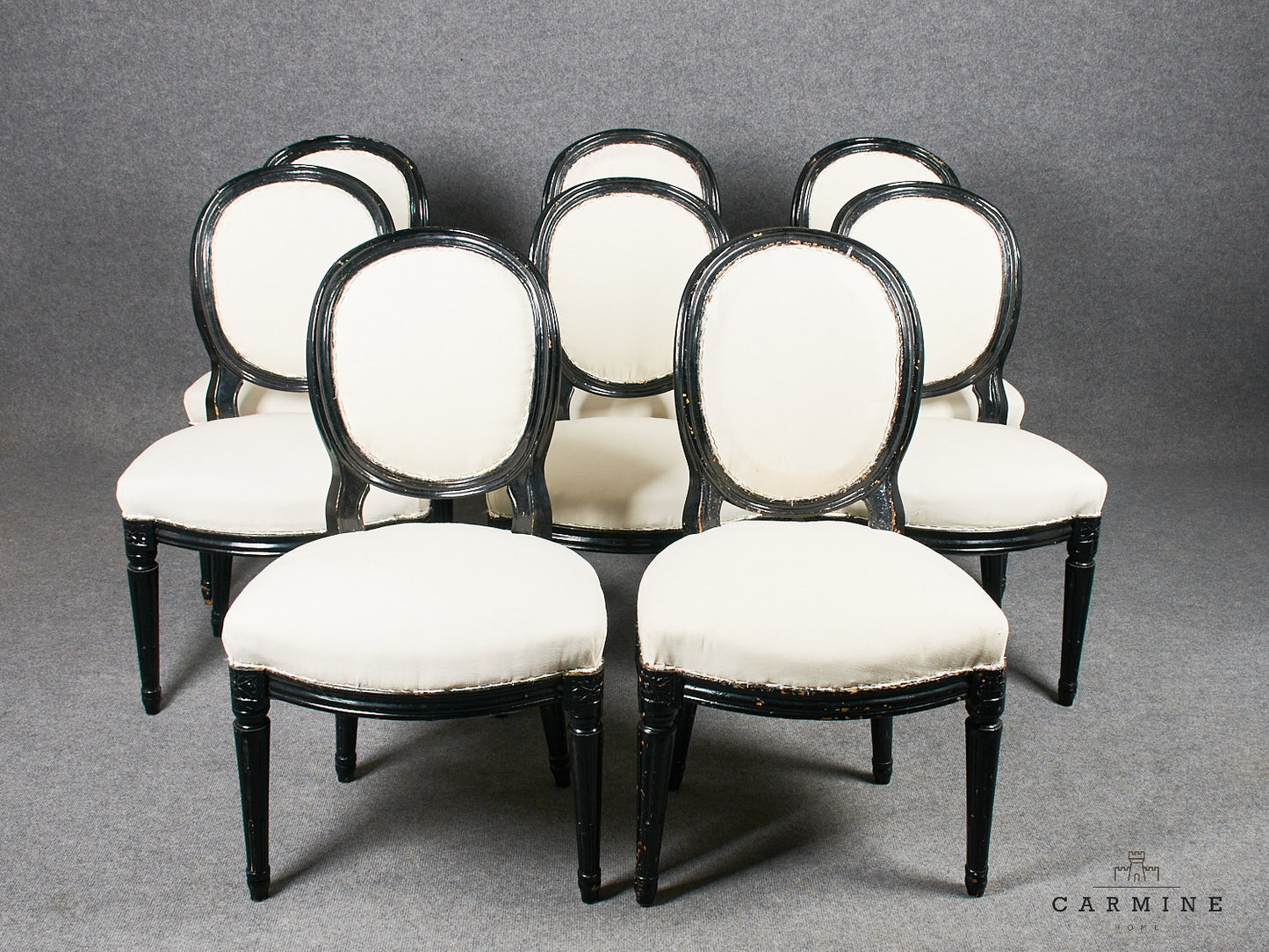 8 Stühle Directoire um 1800