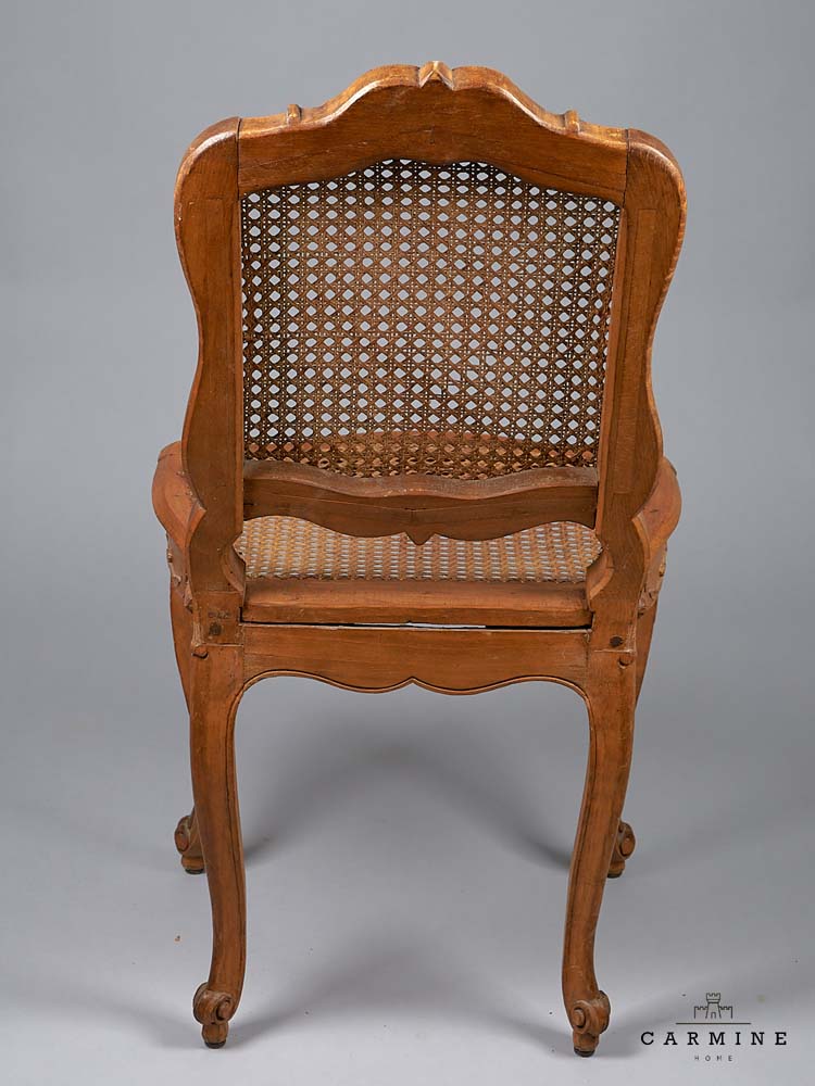 Pair of chairs, probably Basel, mid-18th century - seat and backrest with Jong weave