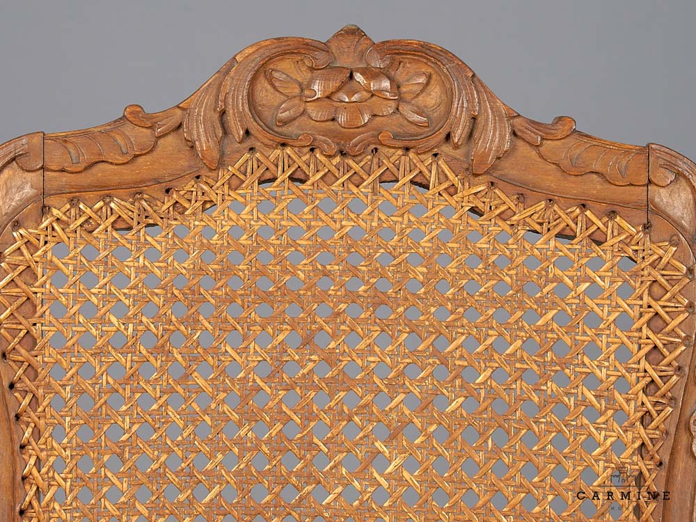 Pair of chairs, probably Basel, mid-18th century - seat and backrest with Jong weave