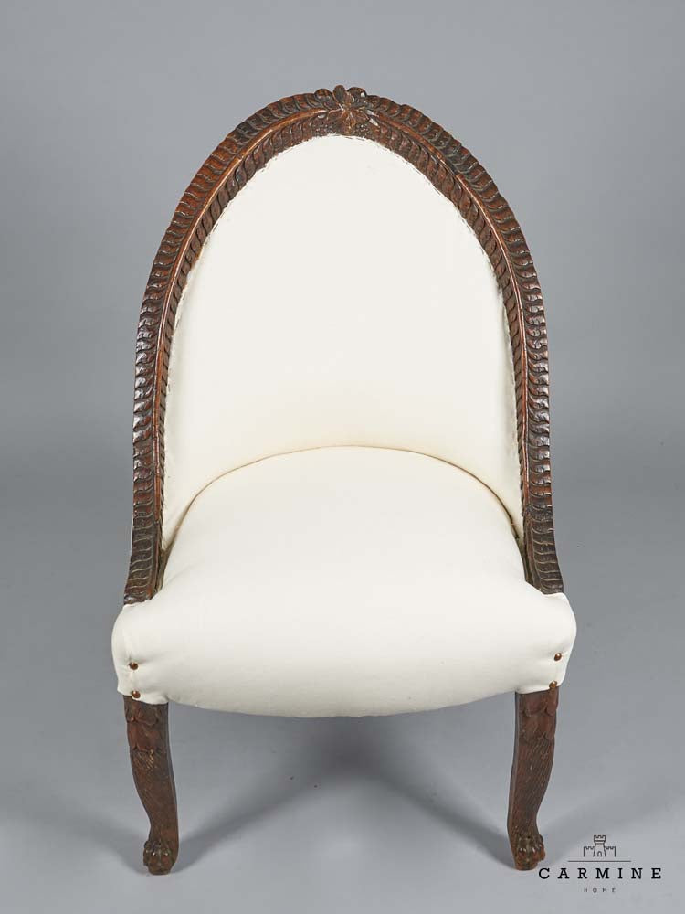 Aussergewöhnliche Bergère, Transision Louis XV - Louis XVI - wohl Holland, Nussbaumholz