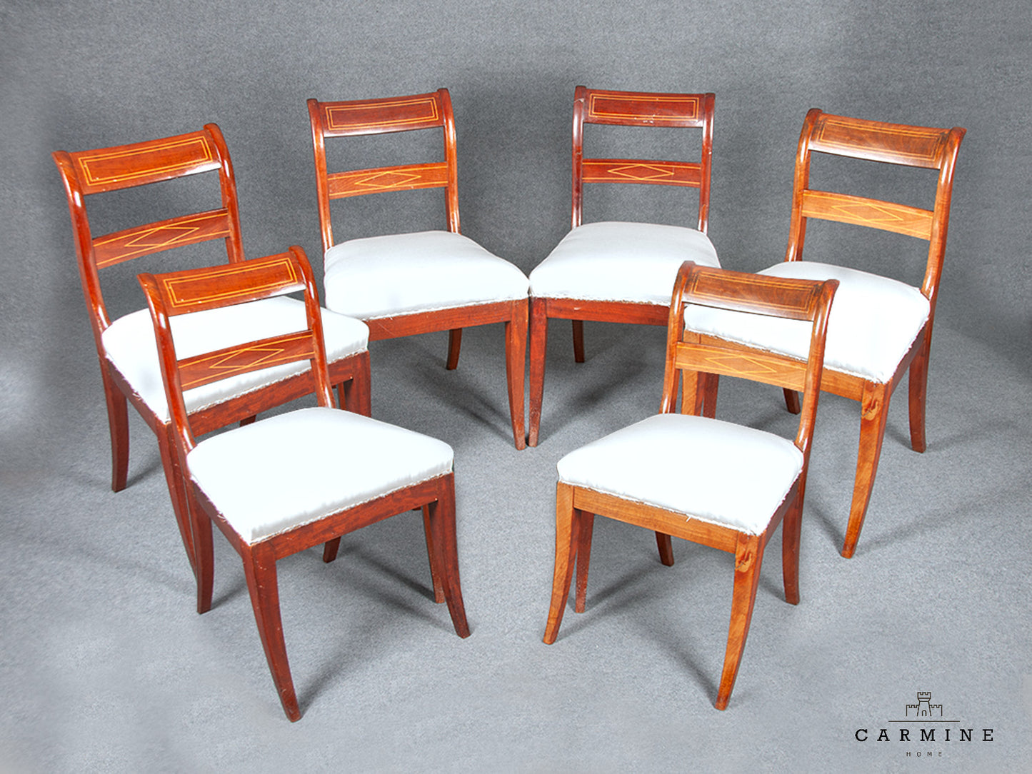 6 Stühle, Biedermeier um 1850