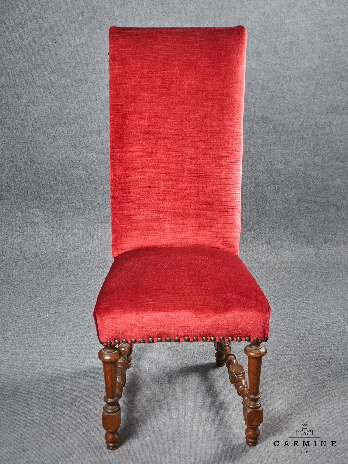 Set of 5 red chairs