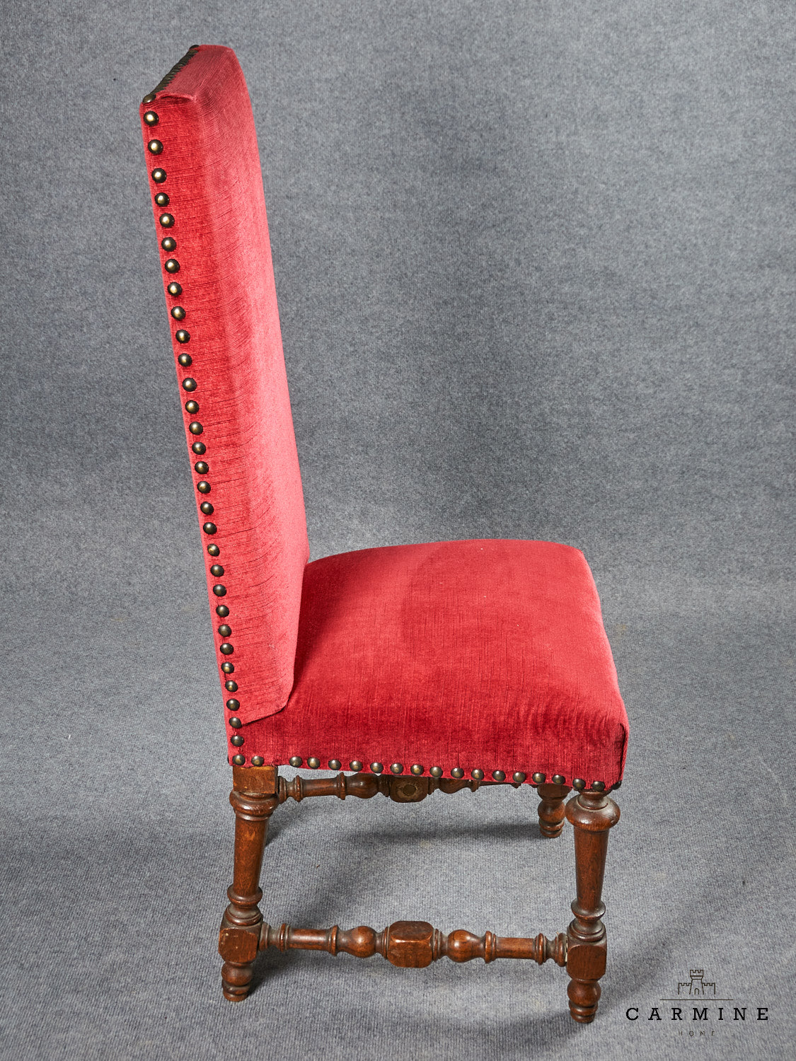 Set of 5 red chairs