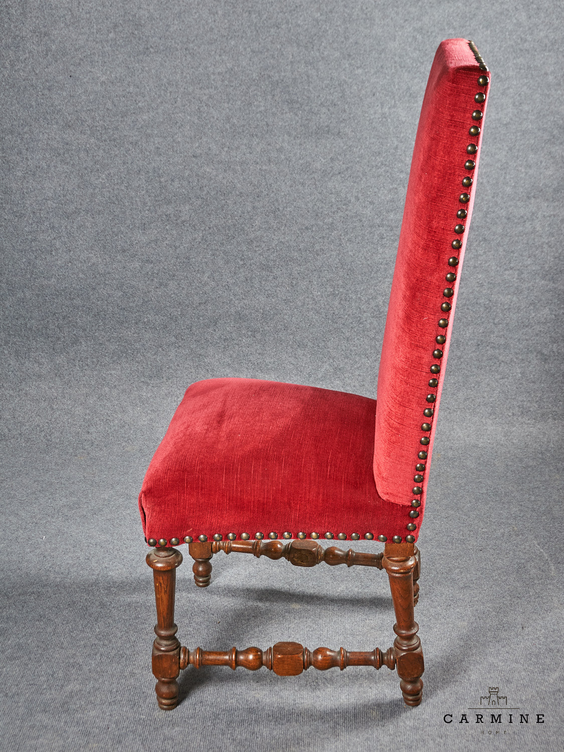 Set of 5 red chairs