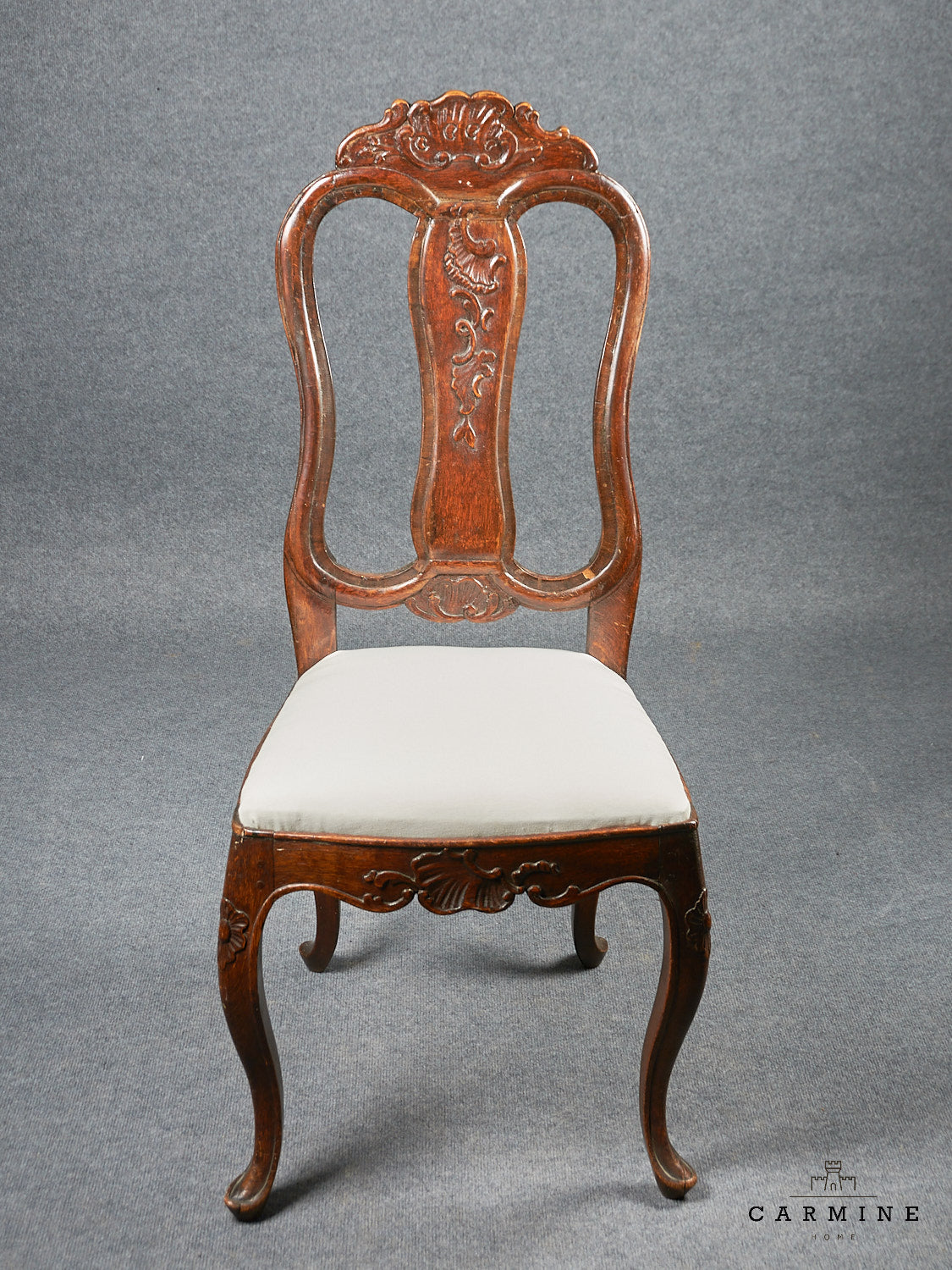 1 pair of Bernese tongue chairs, 18th century
