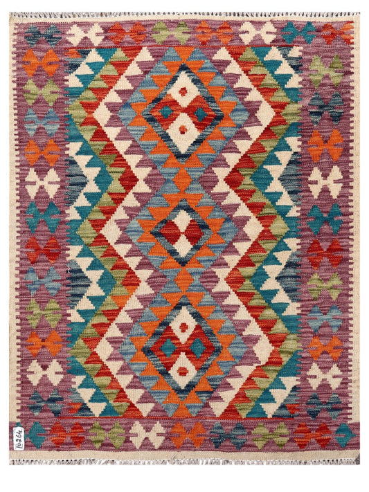 Maimana Afghanistan Kilim Rug - 116 x 90 cm-0