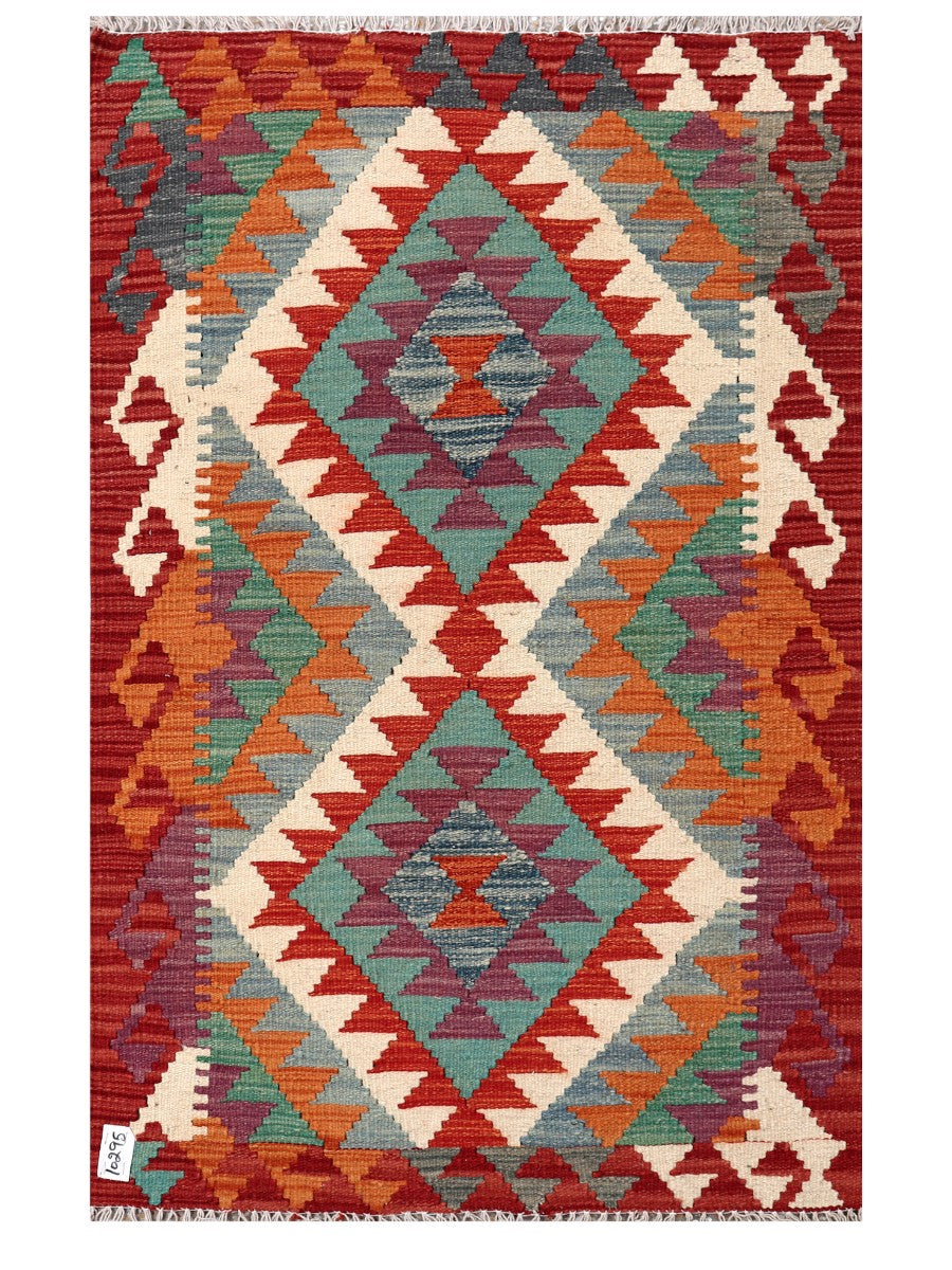 Maimana Afghanistan Kilim Rug - 131 x 84 cm-0