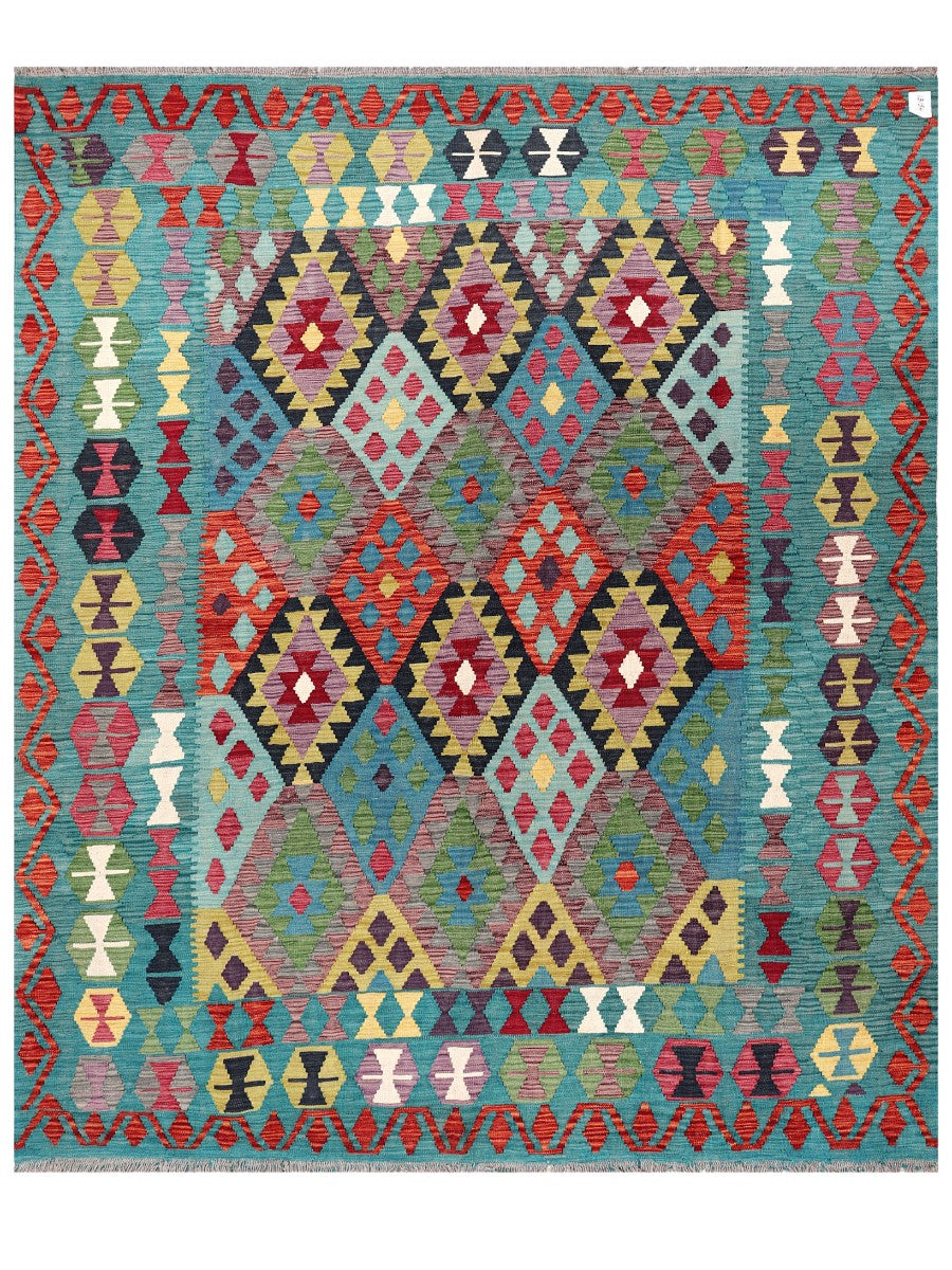 Maimana Afghanistan Kilim Rug - 244 x204 cm