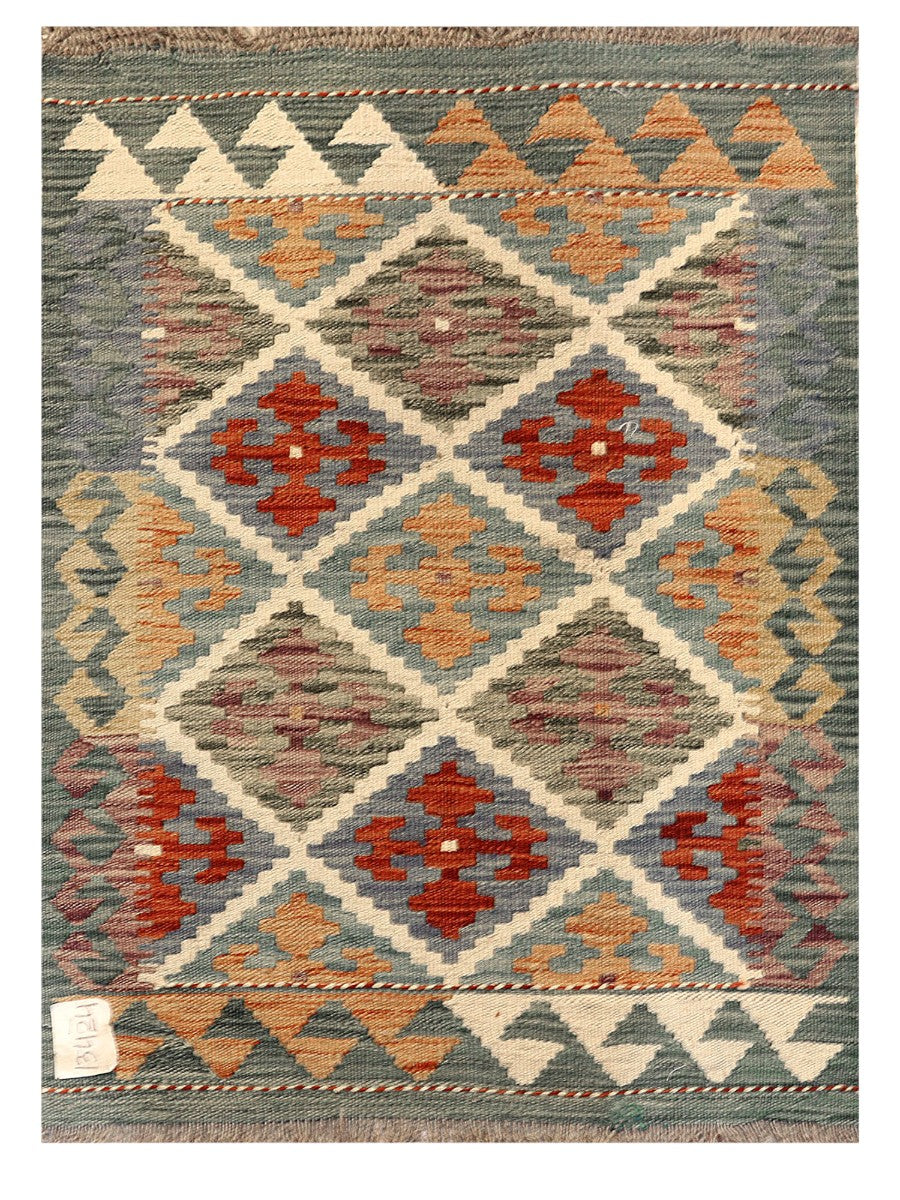Maimana Afghanistan Kilim Rug - 86 x 63 cm-0