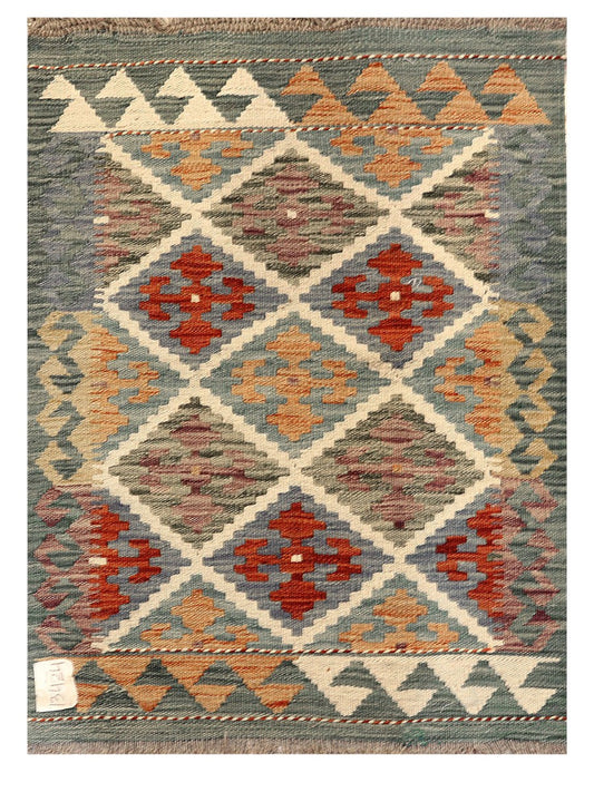 Maimana Afghanistan Kilim Rug - 86 x 63 cm-0