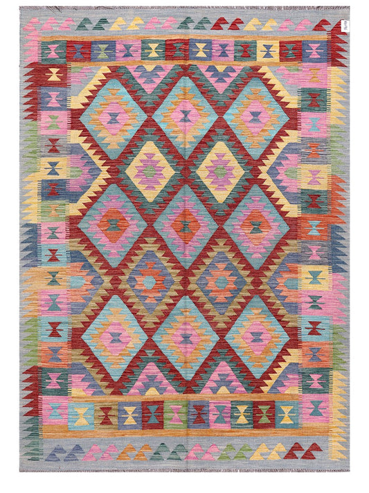 Maimana Afghanistan Kilim Rug - 244 x177 cm-0