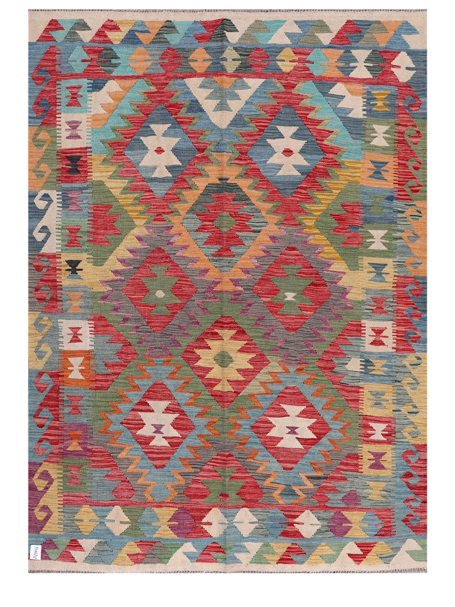 Maimana Afghanistan Kilim Rug - 241 x174 cm-0