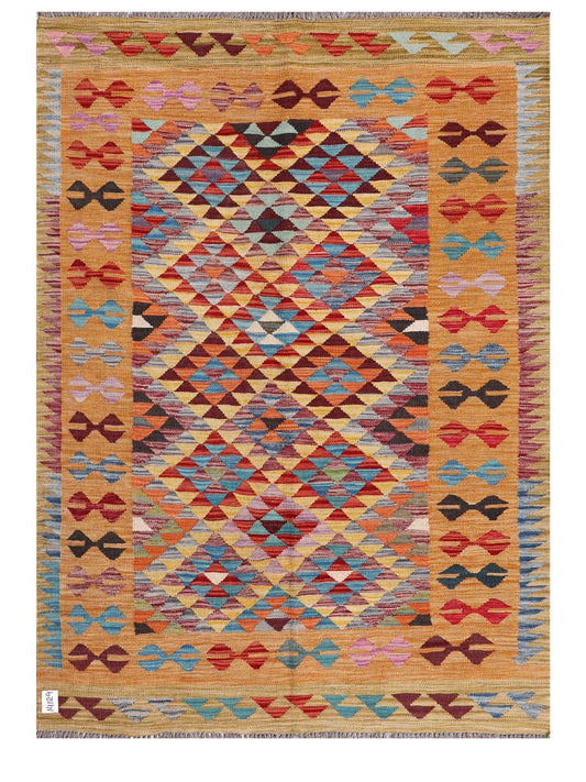 Maimana Afghanistan Kilim Rug - 199 x145 cm-0