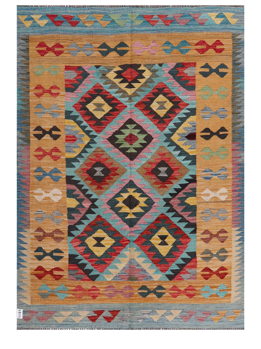 Maimana Afghanistan Kilim Rug - 204 x147 cm-0