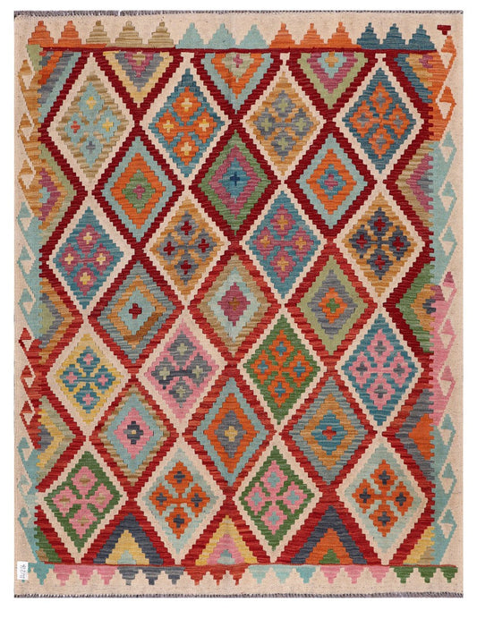 Maimana Afghanistan Kilim Rug - 198 x156 cm-0