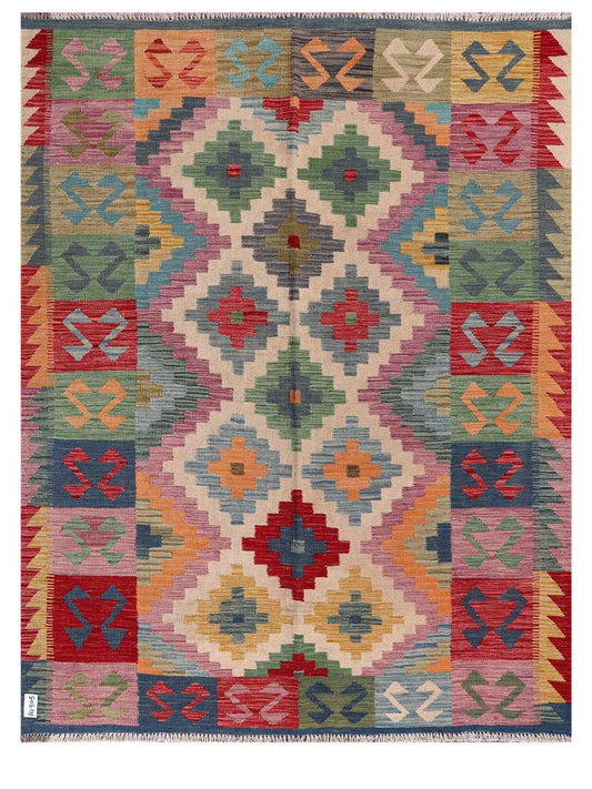 Maimana Afghanistan Kilim Rug - 207 x160 cm-0