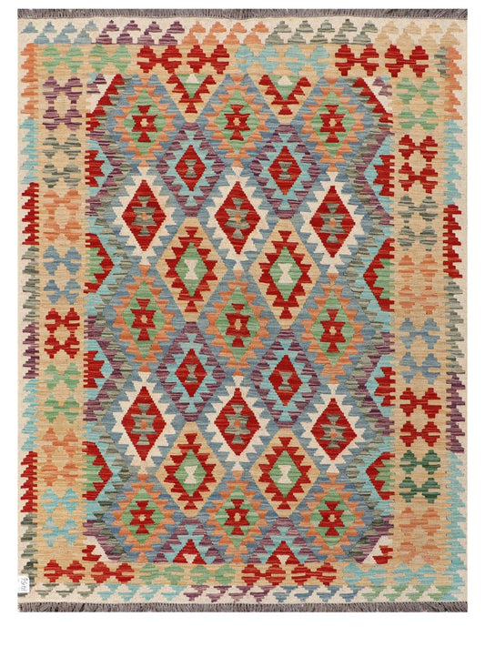 Maimana Afghanistan Kilim Rug - 201 x151 cm-0