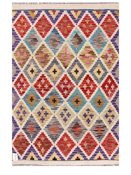 Maimana Afghanistan Kilim Rug - 152 x103 cm-0