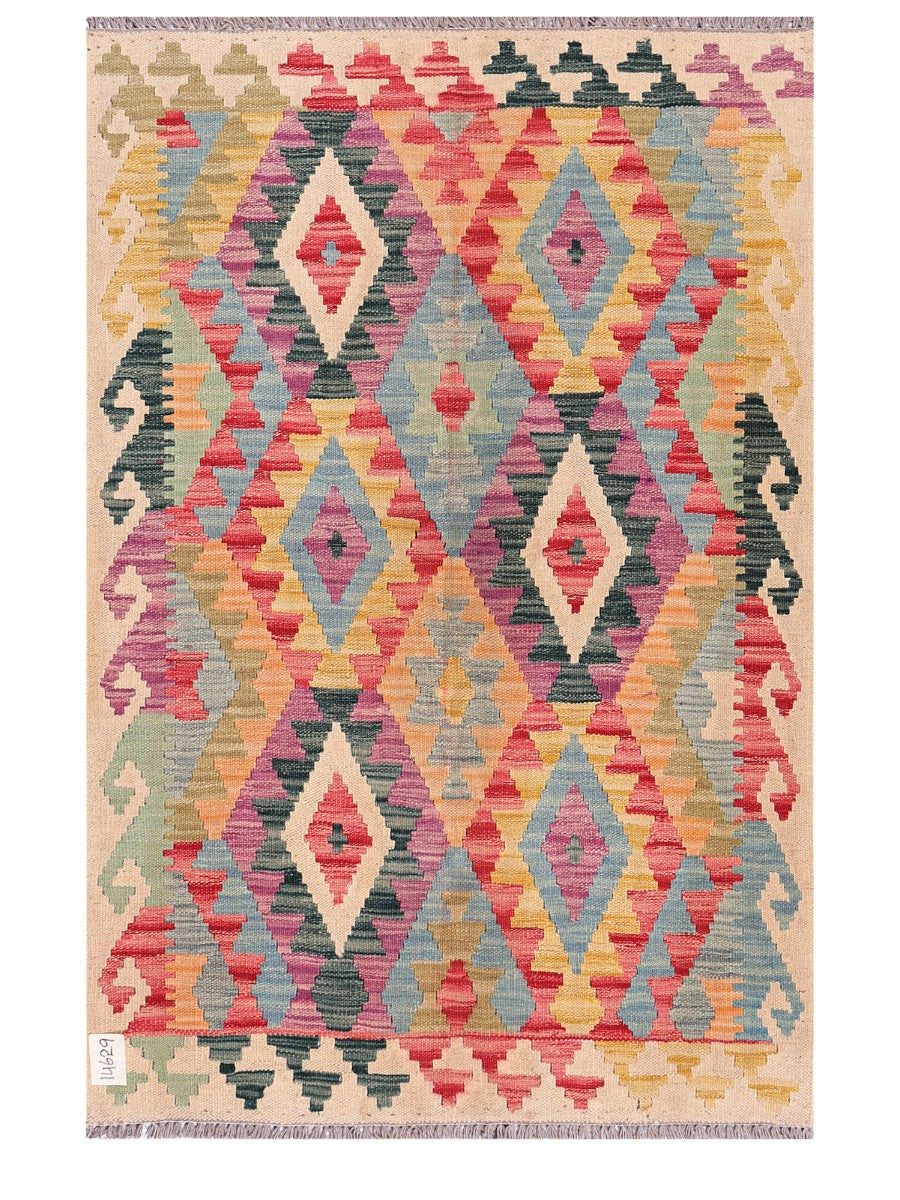 Maimana Afghanistan Kilim Rug - 146 x98 cm-0