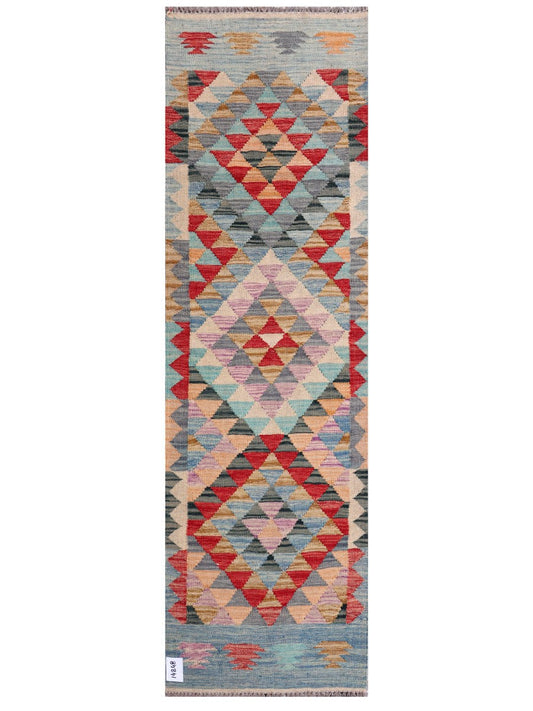 Maimana Afghanistan Kilim Rug - 199 x60 cm-0