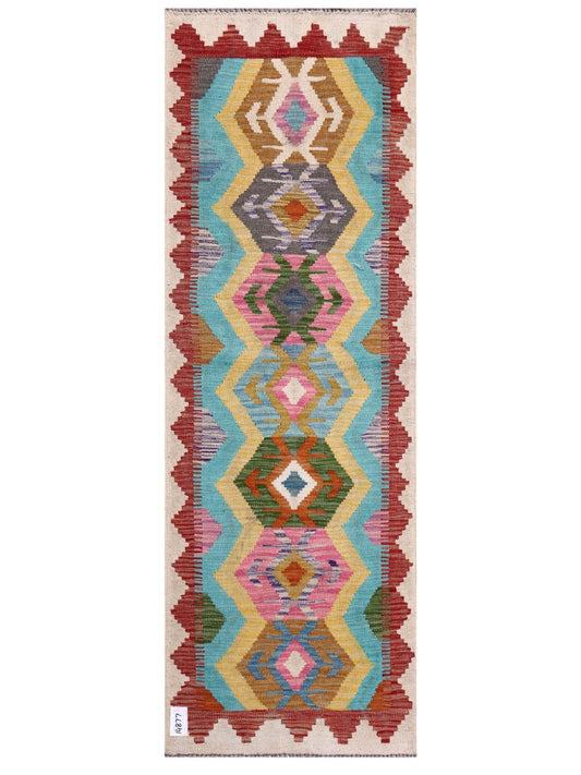 Maimana Afghanistan Kilim Rug - 188 x65 cm-0